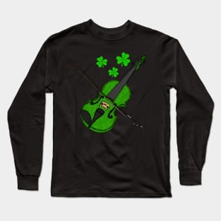 St. Patrick's Day Fiddle Violin Player Violinist Long Sleeve T-Shirt